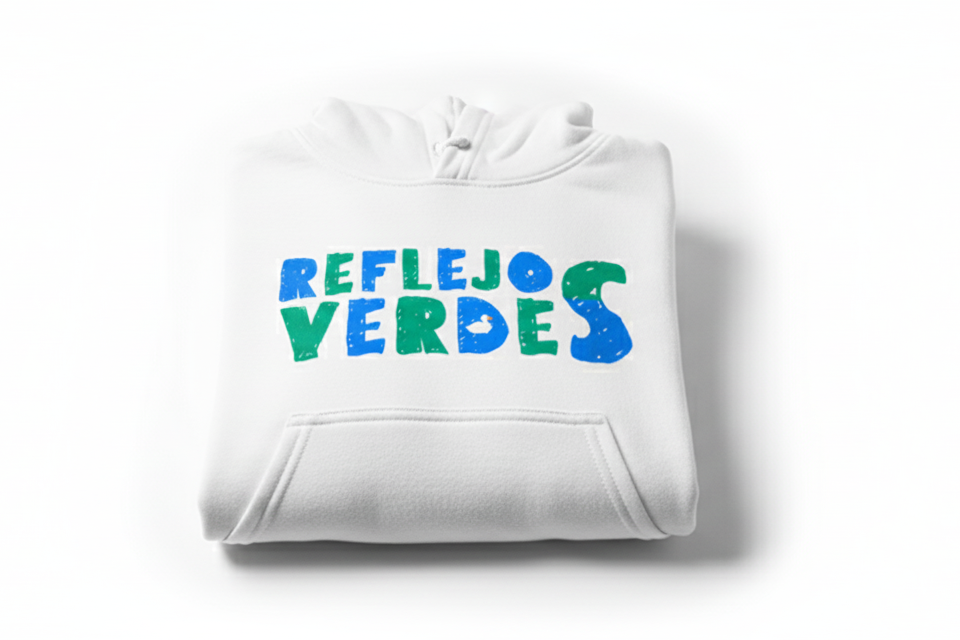 Hoodie reflejos verdes