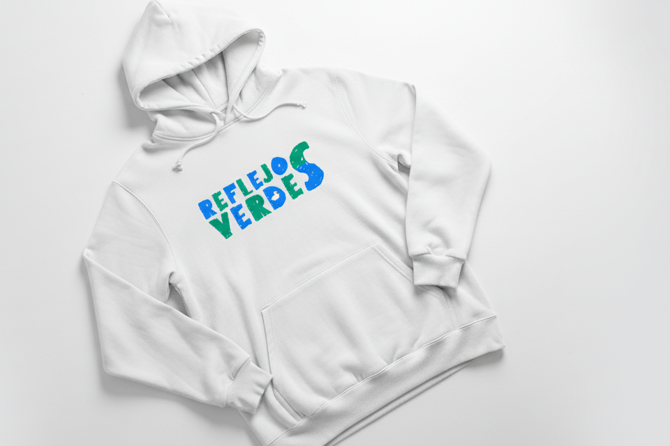 Hoodie reflejos verdes